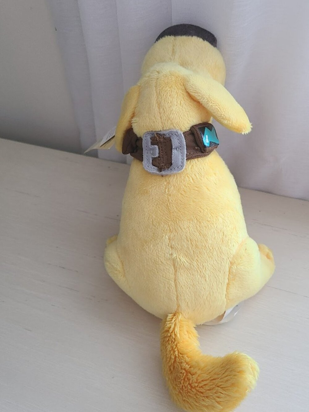 Disney Pixar Up Dug Yellow Plush Dog With Collar & Tongue Out 8" Small - Picture 5 of 8